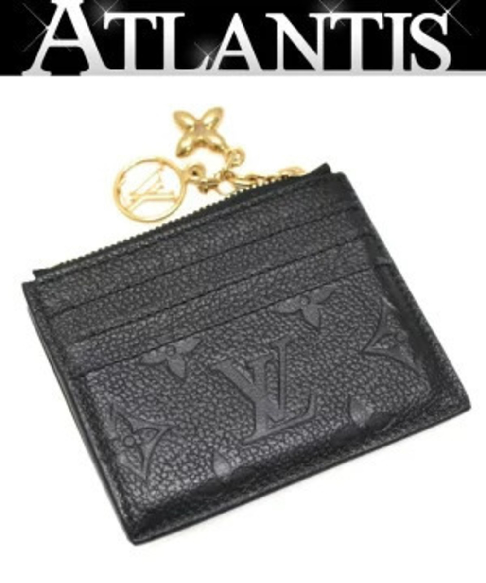 Louis Vuitton Wallet Porte Carte Flora Flower Empreinte Black